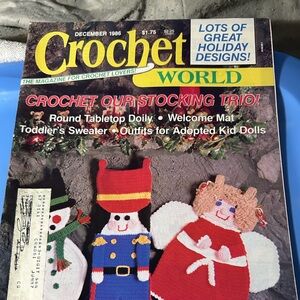 Vintage Crochet World Magazine December 1986